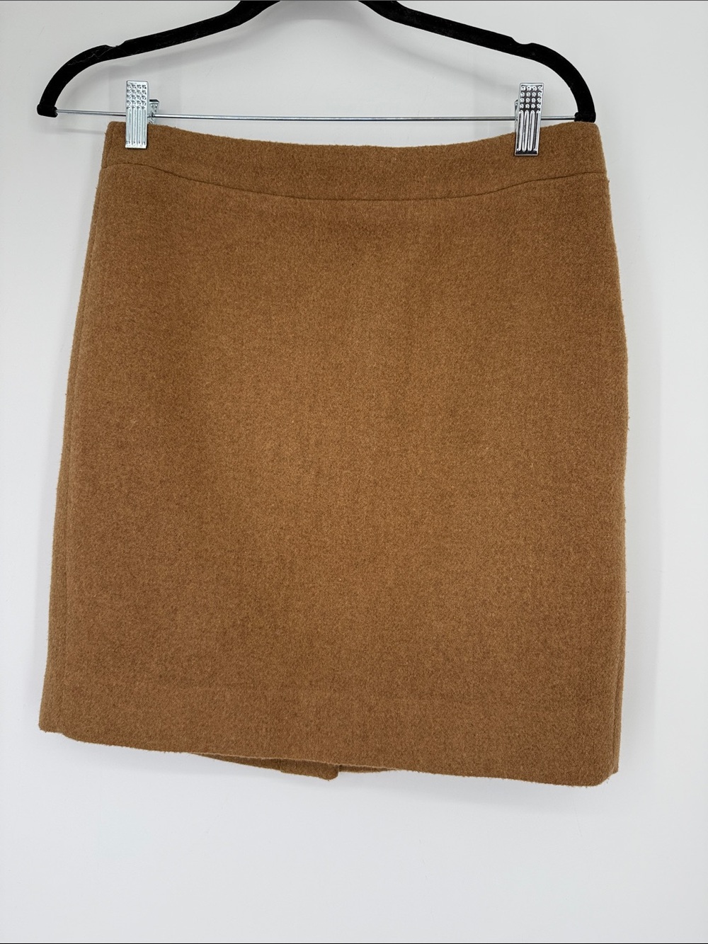 J Crew Wool blend Mini skirt camel color size 4